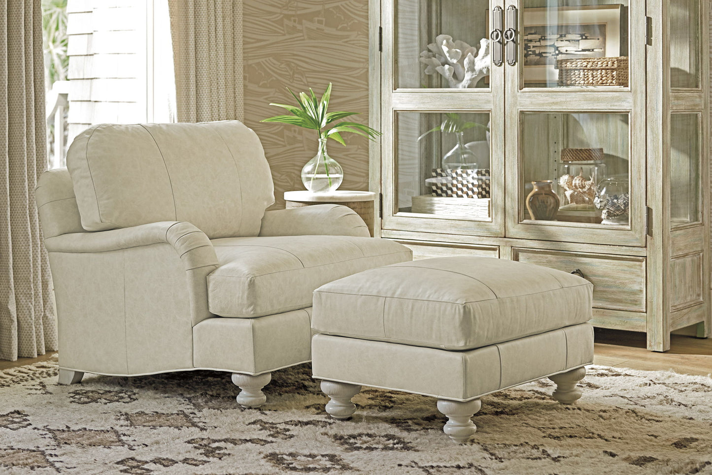 Ocean Breeze - Gilmore Ottoman