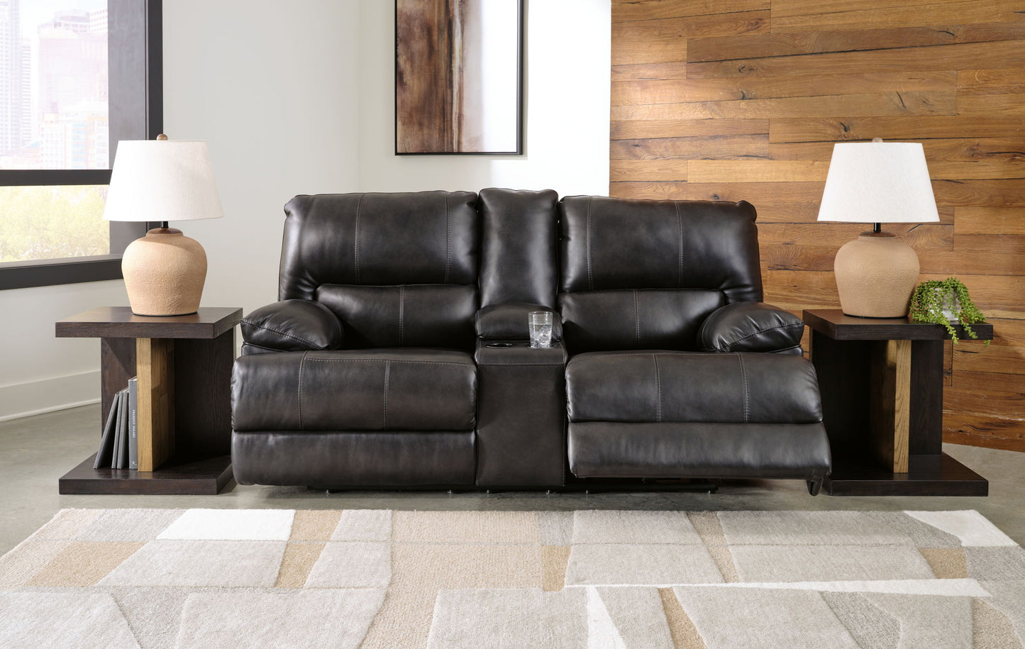Mountainous - Power Reclining Loveseat With Console /Adj Headrest - Eclipse