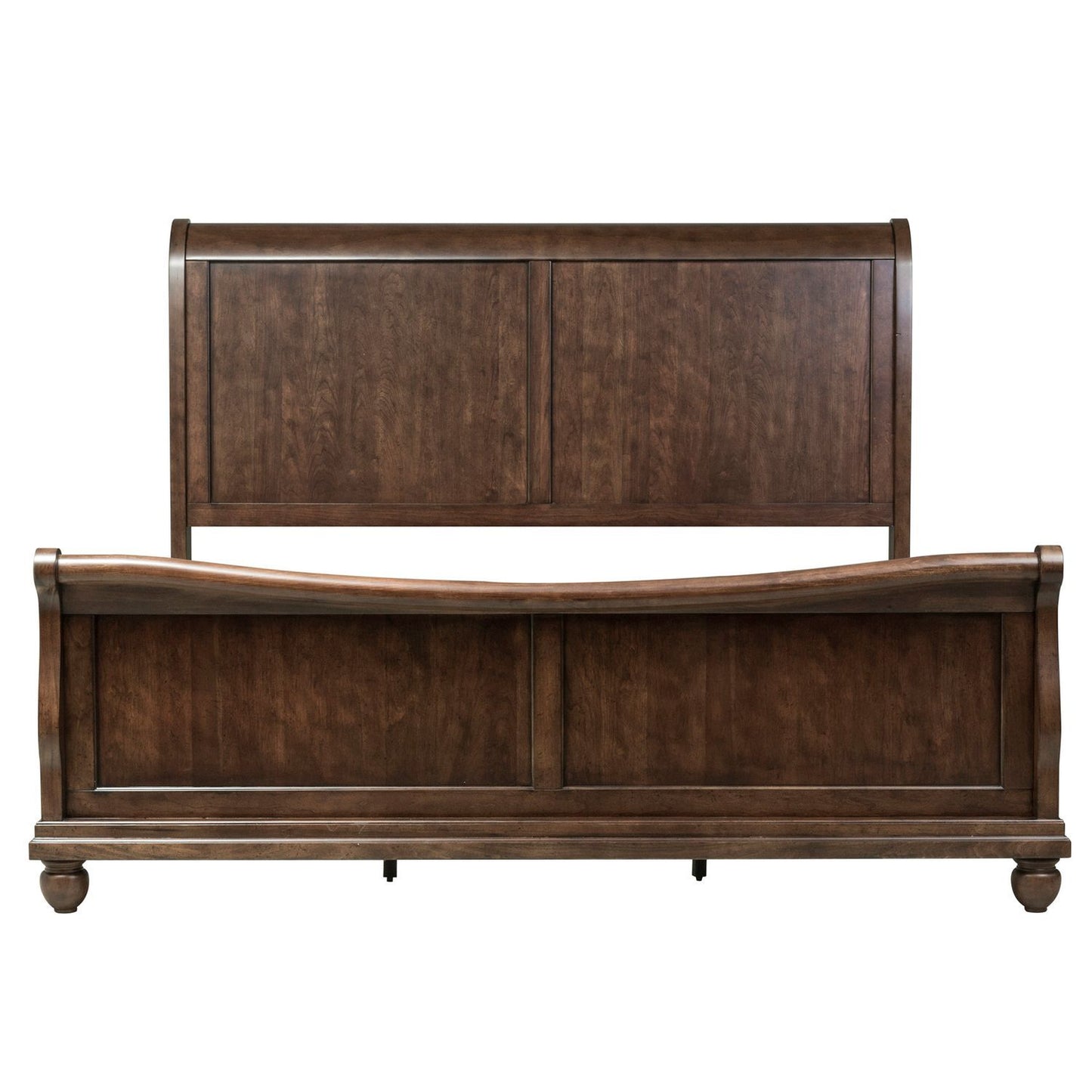 Rustic Traditions - California King Sleigh Rails - Rustic Cherry