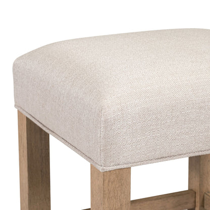 Corso - Upholstered Console Stool - Natural & Concrete