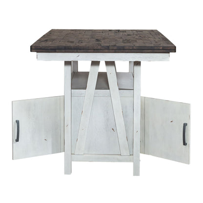 Farmhouse - Gathering Table - Two Tone White / Wood Tone