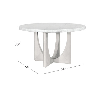 Gavin - Dining Table - Driftwood / White Marble
