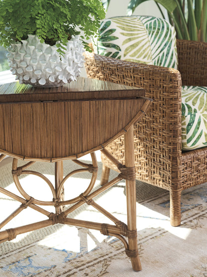 Key Biscayne - Palm Island Drop-Leaf Accent Table - Light Brown