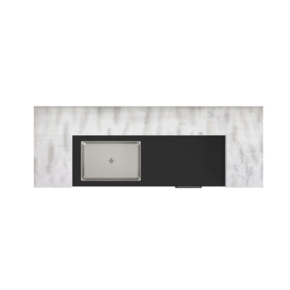 Rogen Rustic - Bar Table With Ice Tray, USB And Power - Rustic White