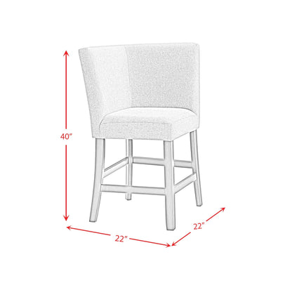 Seneca - Counter Corner Bench With Upholstered Back