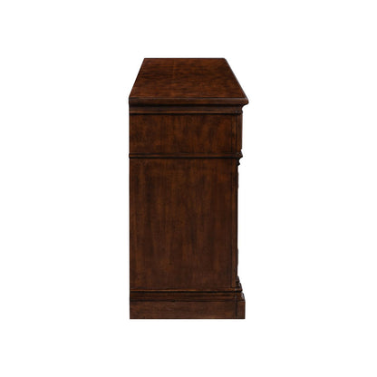 Fireplace TV Consoles - 512 84" Console With Fire FTS - Brown