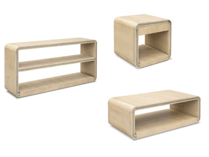 Damone - Coffee Table - Cerused White Oak