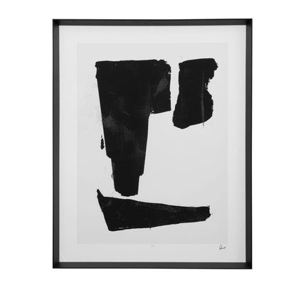 Triple Block Print I Framed Art - Black