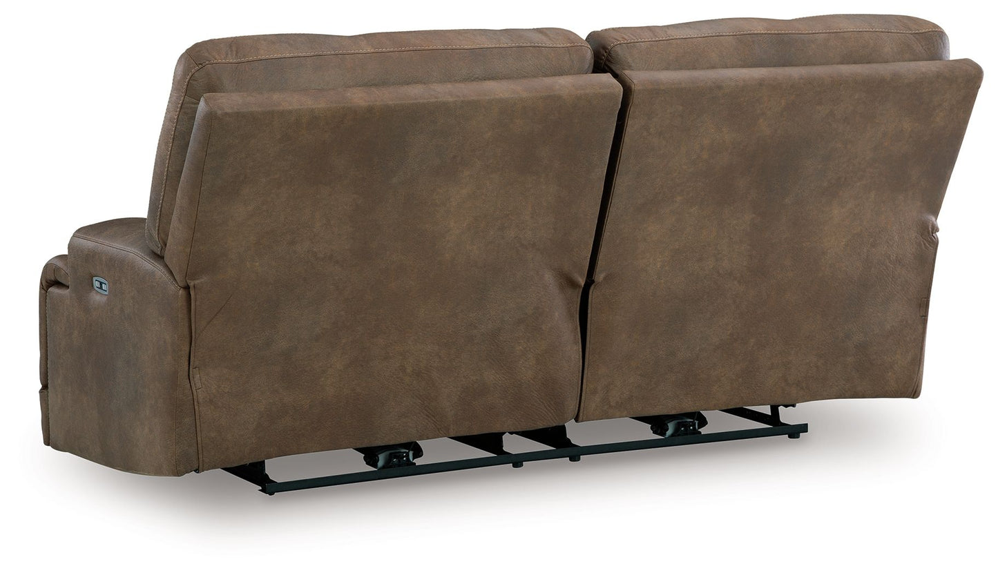 Beckley Place - 2 Seat Power Reclining Sofa With Adjustable Headrest - Earth