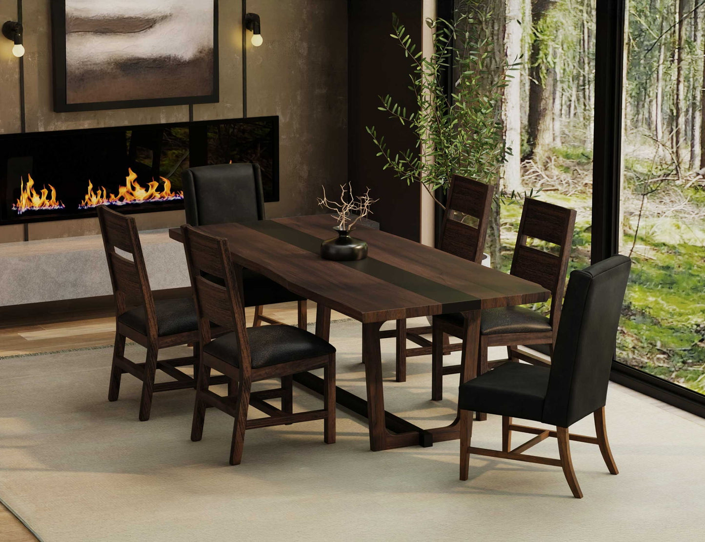 Riverwood - Upholstered Chair (Set of 2) - Licorice Brown