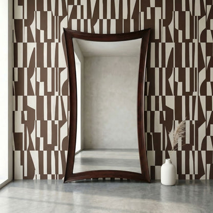 Hour Glass - Floor Mirror - Brown
