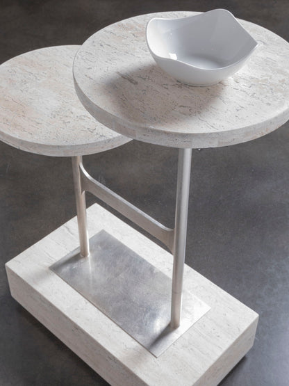 Signature Designs - Cirque Tiered Rectangular Spot Table - Pearl Silver