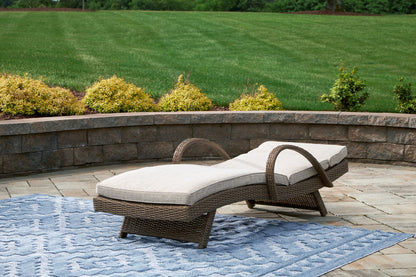 Beachcroft - Chaise Lounge With Cushion - Beige