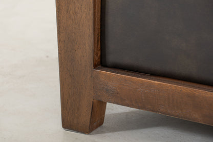 Walnut - Loveseat - Licorice Black
