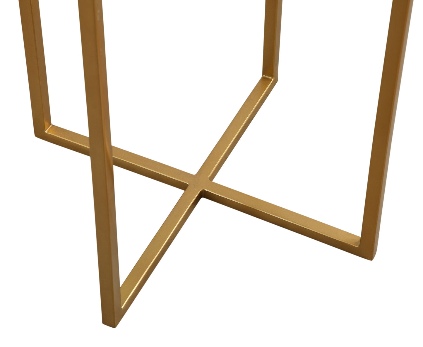 Marilee - Accent Table - Deep Blue / Sleek Brushed Gold