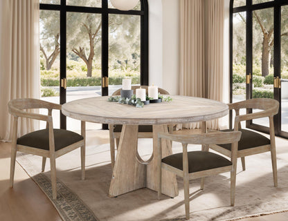 Teak - Chair - Ivory White