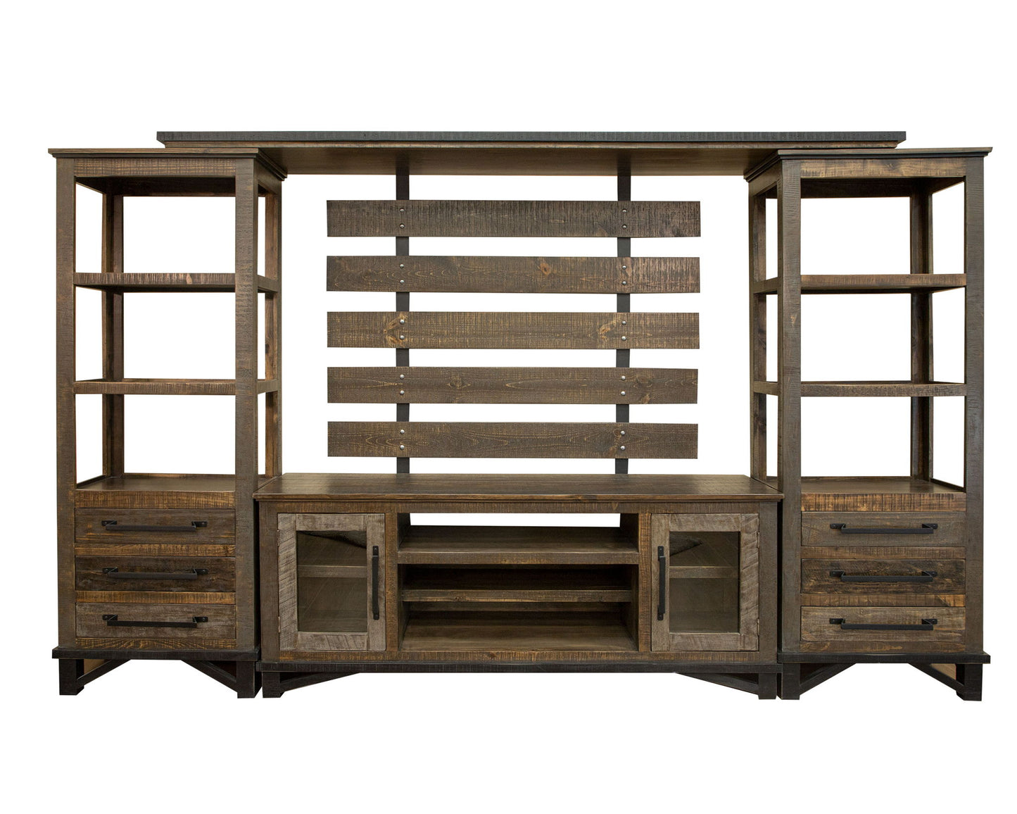 Loft - TV Stand / Wall Unit - Two Tone Gray / Brown
