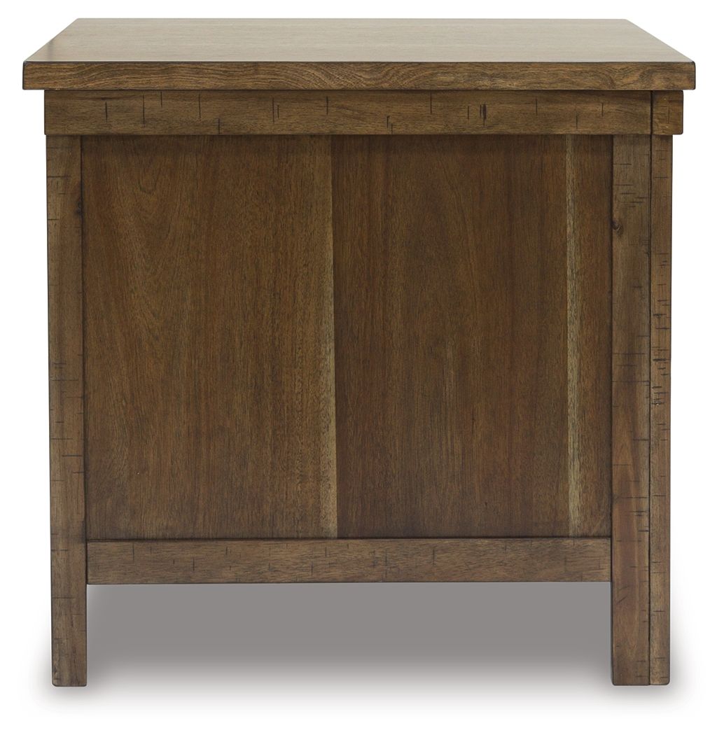 Moriville - Rectangular End Table - Grayish Brown