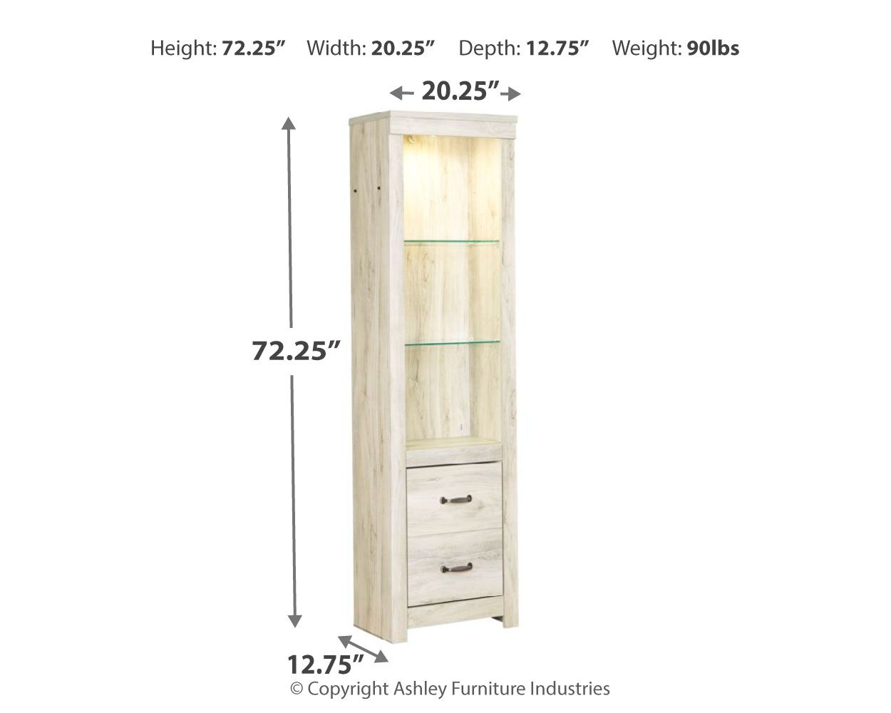 Bellaby - Pier - 2 Drawers - Whitewash
