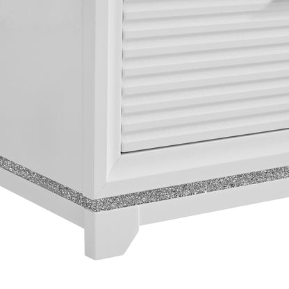 Denmark - 1-Drawer Nightstand With Speaker And USB - White