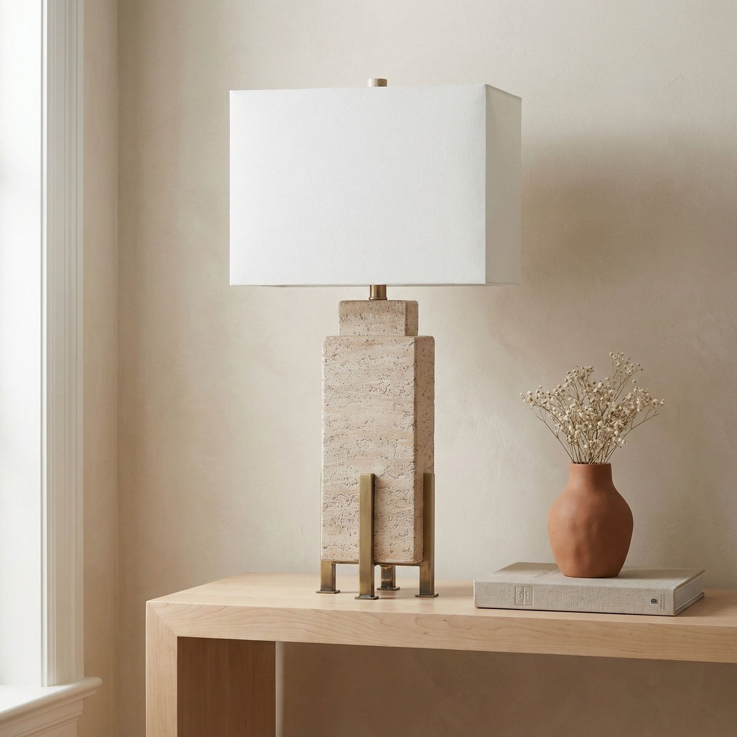 Iris - Table Lamp - Beige