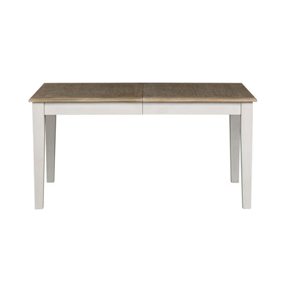 Summerville - Rectangular Leg Table - Soft White Wash / Wirebrushed Gray