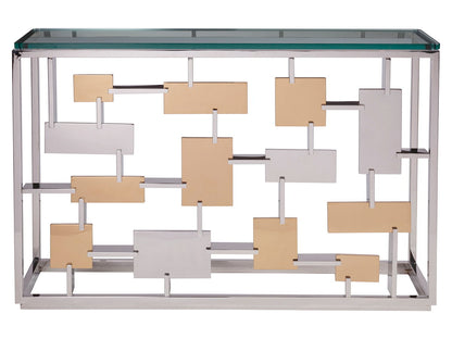 Signature Designs - Cityscape Console - Pearl Silver