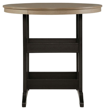 Fairen Trail - 5 Pc. - Dining Set with 4 Chairs - Black / Driftwood