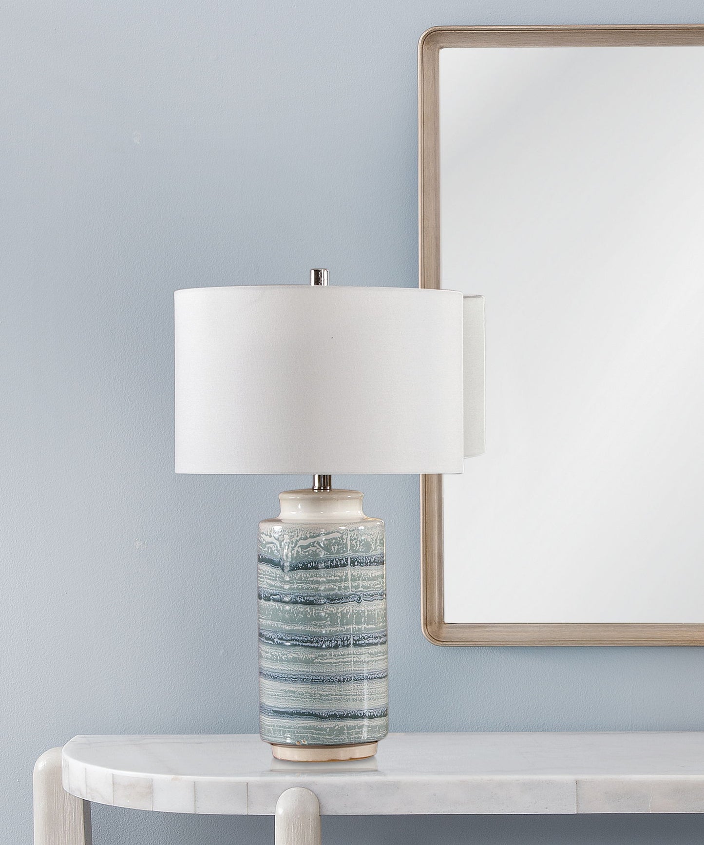 Brizi - Table Lamp - Blue / Cream