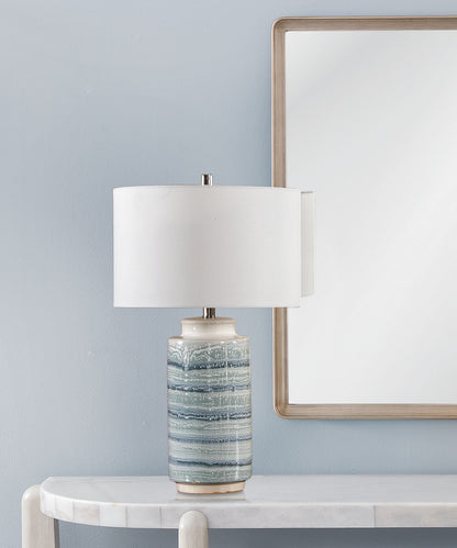 Brizi - Table Lamp - Blue / Cream