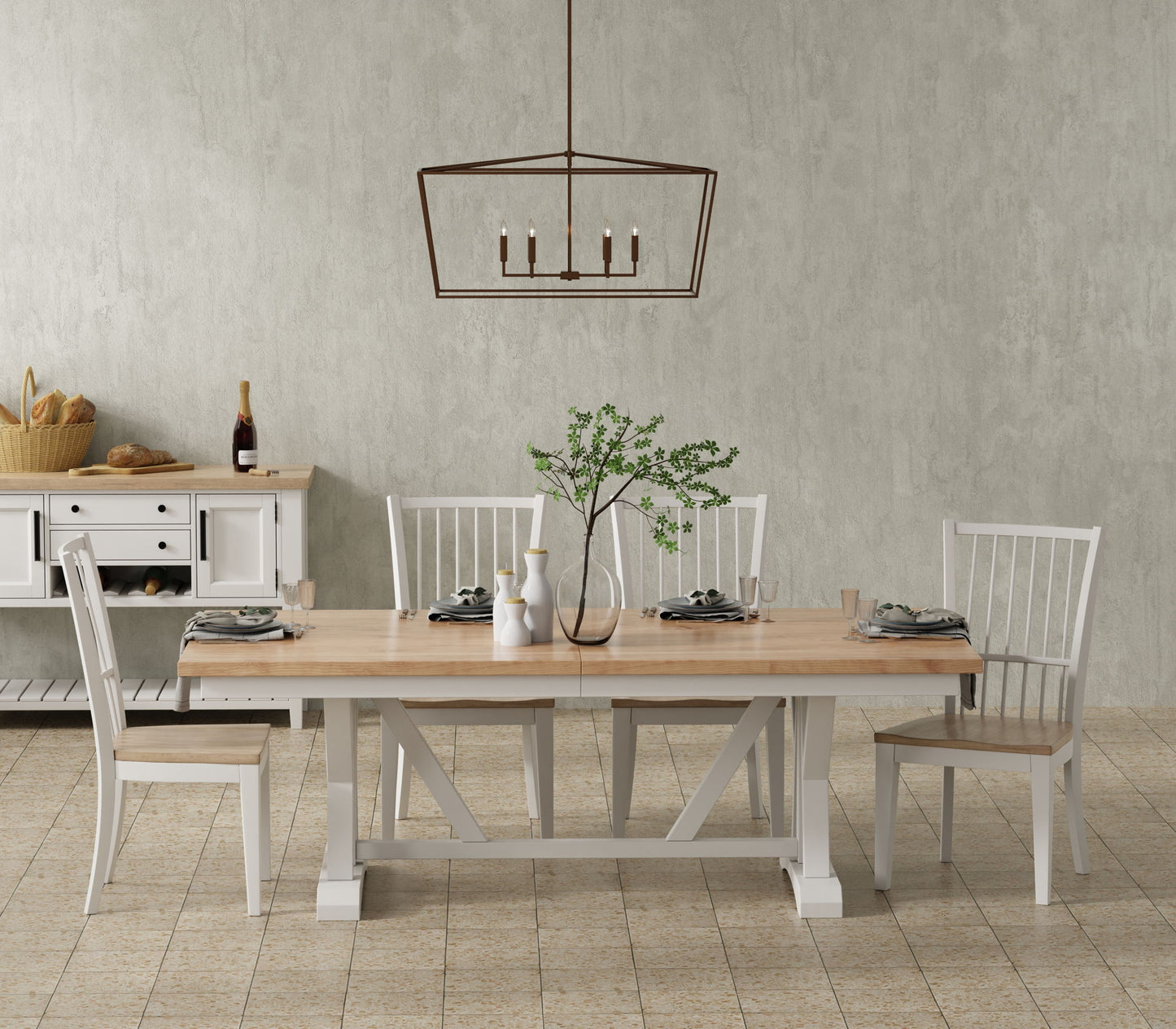 Americana Modern Dining - Spindle Back Dining Chair (Set of 2) - Cotton