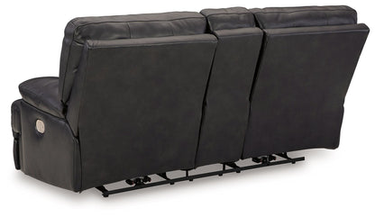 Mountainous - Power Reclining Loveseat With Console /Adj Headrest - Eclipse