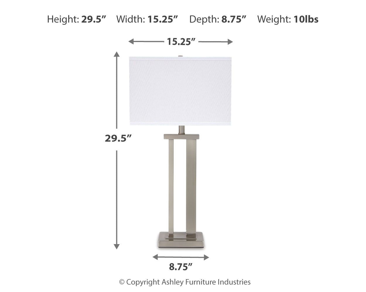 Aniela - Metal Table Lamp Set