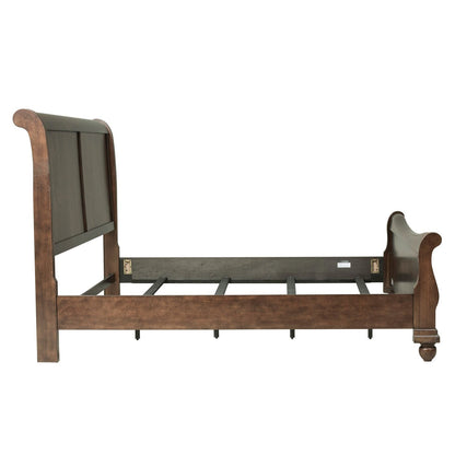 Rustic Traditions - California King Sleigh Rails - Rustic Cherry
