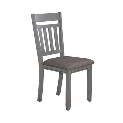 Newport - Splat Back Side Chair - Smokey Gray / Carbon Gray