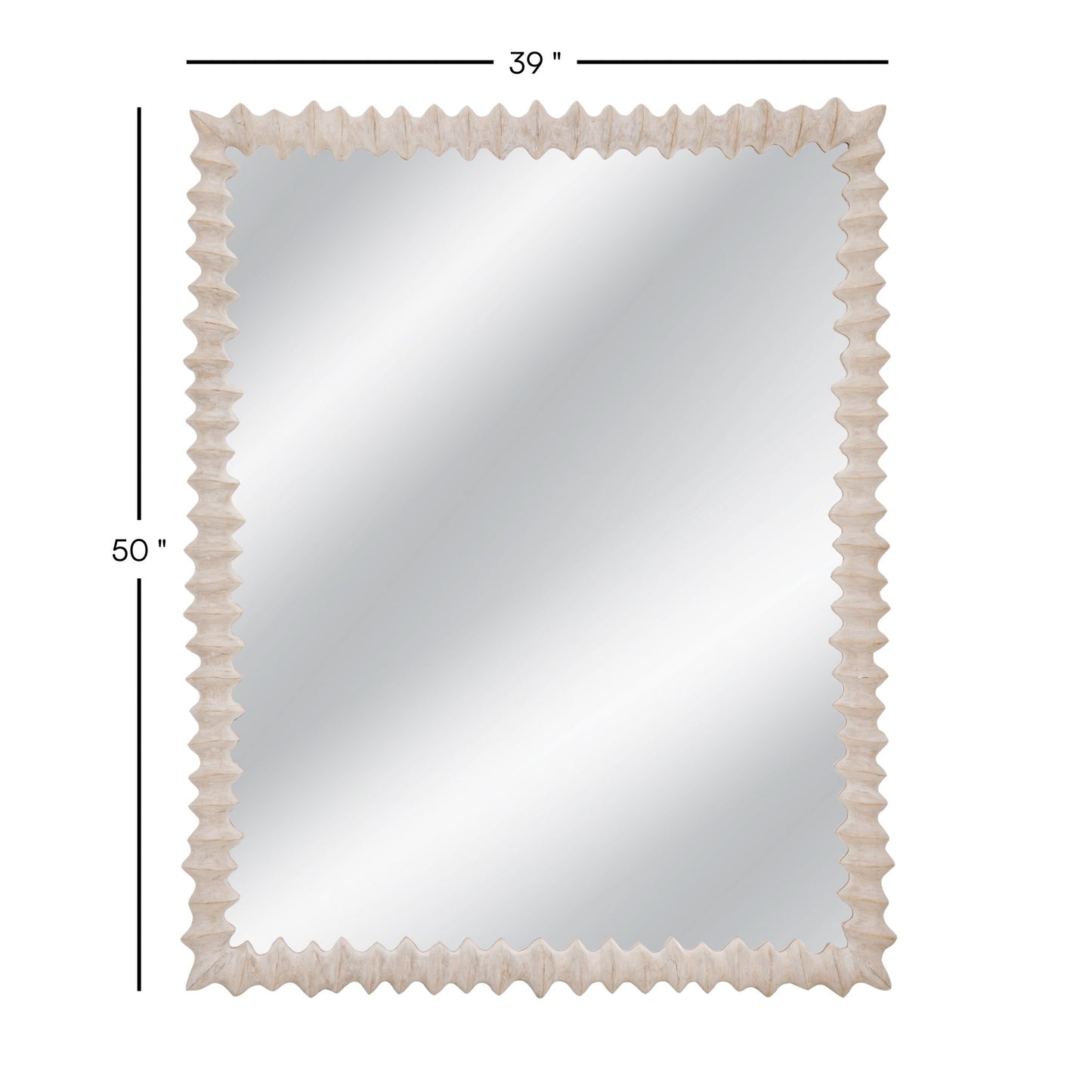 Churchill - Wall Mirror - Distressed White