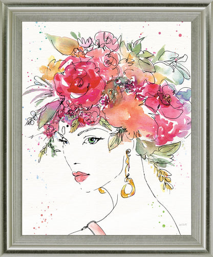 Blossom Muse - 28" x 34" Framed Wall Art - Pink