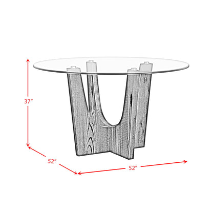 Oregon - Round Table With Glass Top