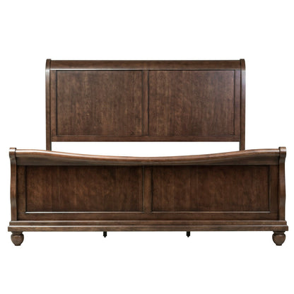 Rustic Traditions - California King Sleigh Rails - Rustic Cherry